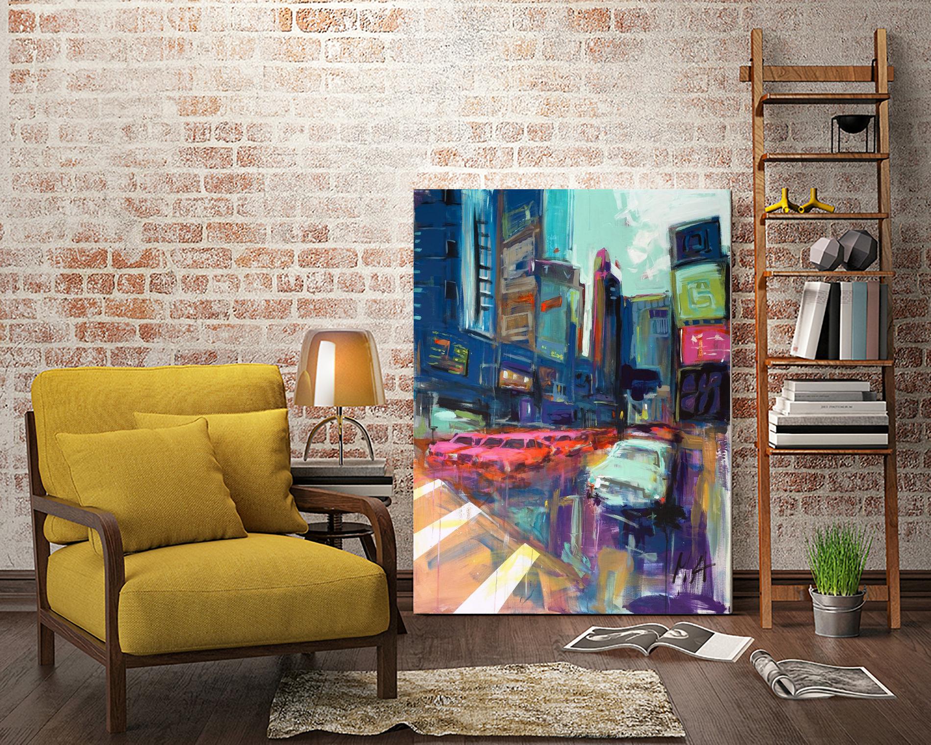 Trafic City by Marc Archambault on GIANT ART - pink architecture artistes du québec