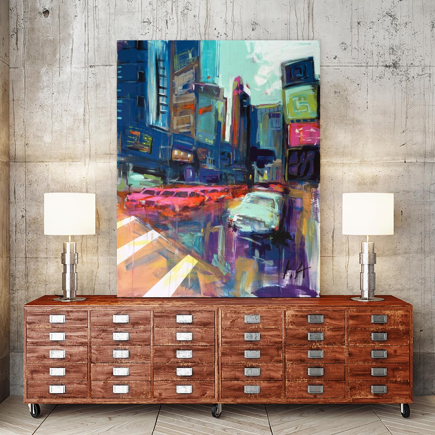 Trafic City by Marc Archambault on GIANT ART - pink architecture artistes du québec