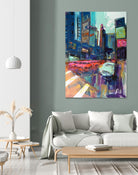 Trafic City by Marc Archambault on GIANT ART - pink architecture artistes du québec