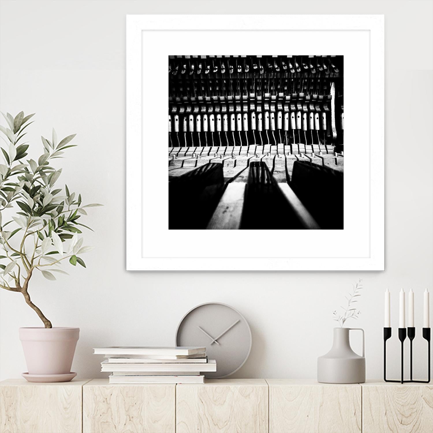 Piano V by Jean-François Dupuis on GIANT ART - white black & white piano