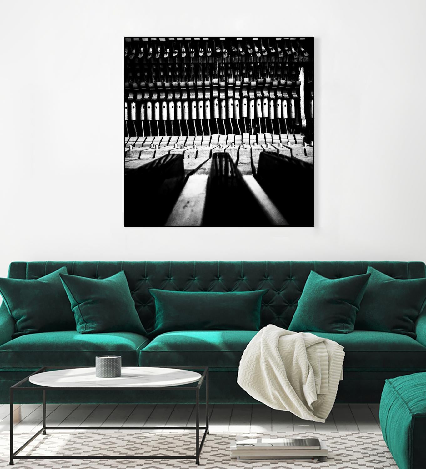 Piano V by Jean-François Dupuis on GIANT ART - white black & white piano