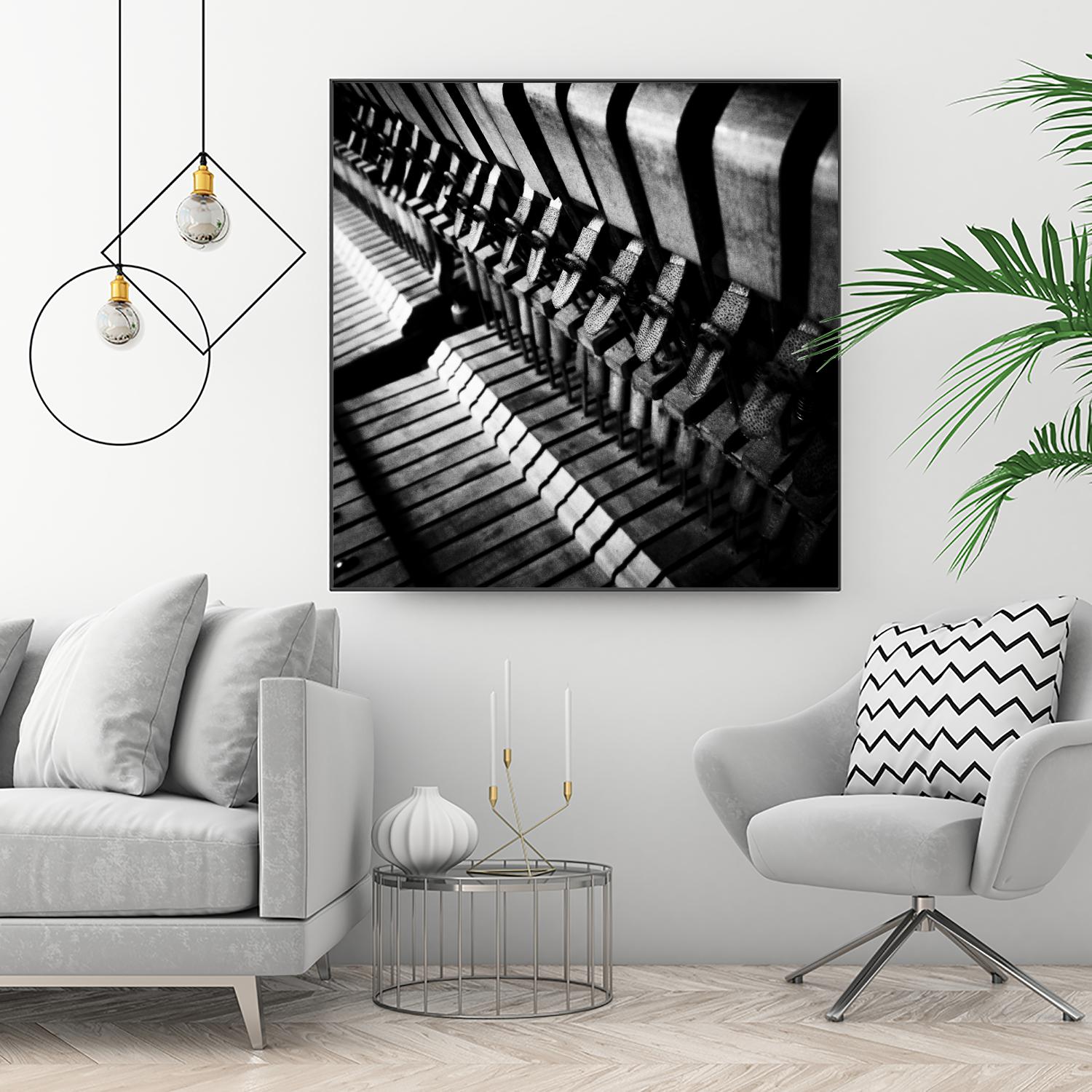 Piano XII by Jean-François Dupuis on GIANT ART - white black & white piano