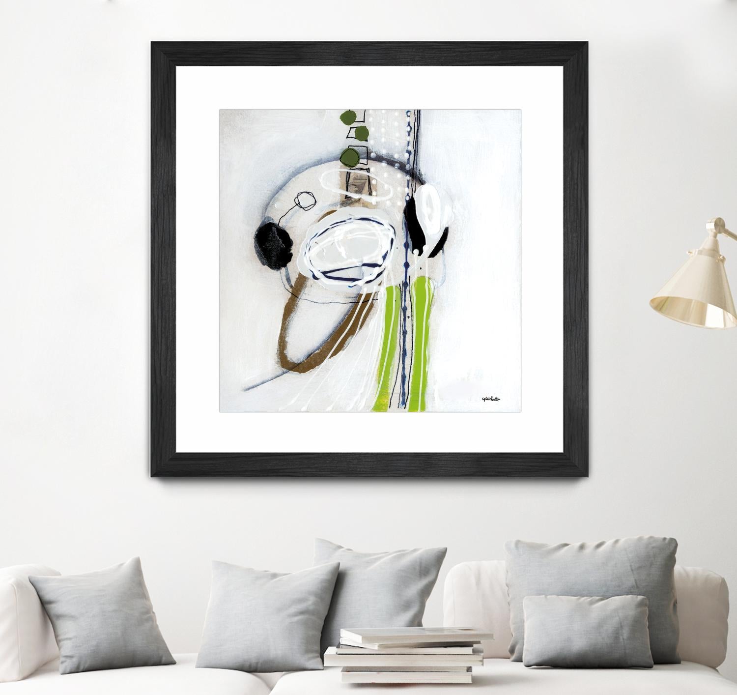 Tour de piste 4 by Sylvie Cloutier on GIANT ART - green abstract