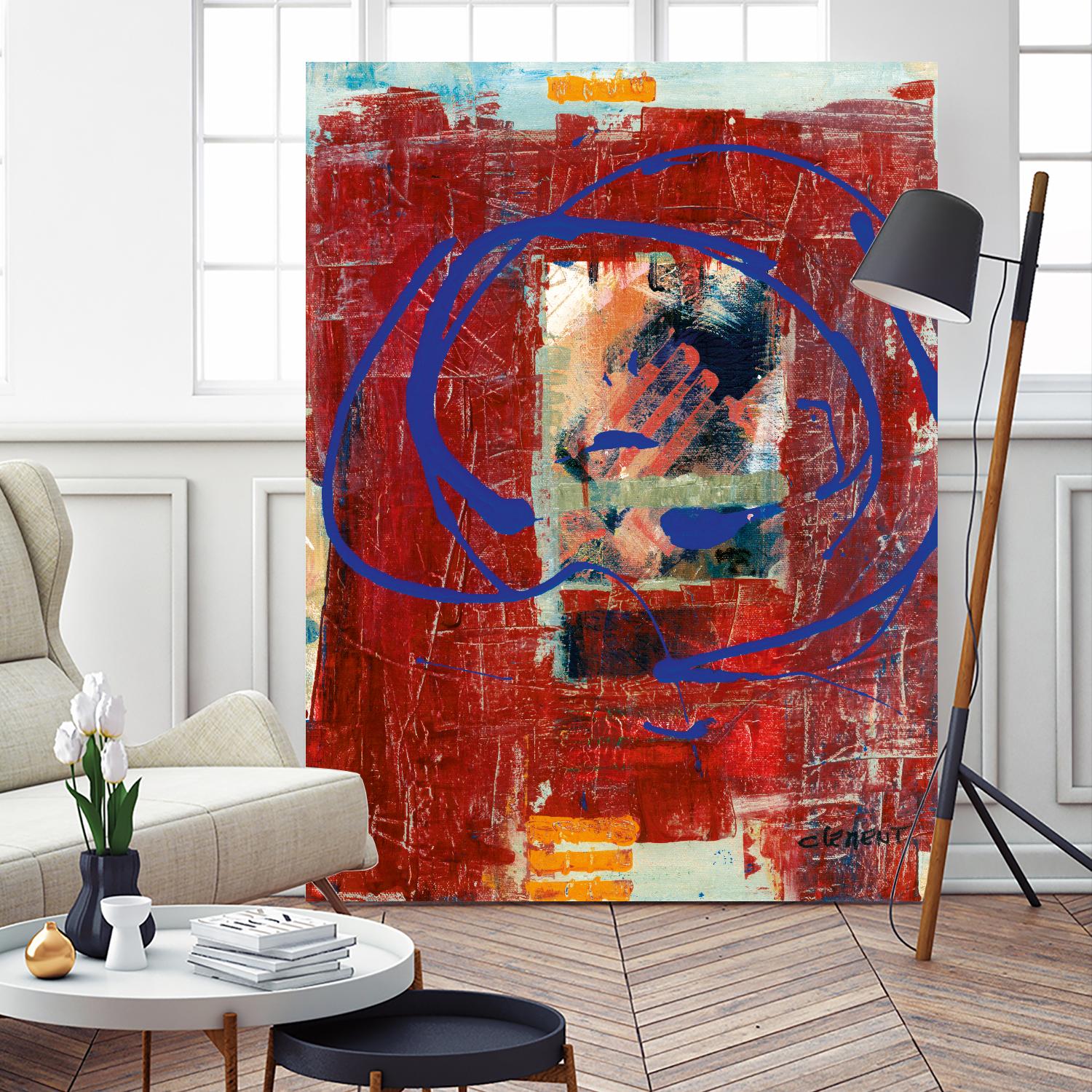 Bonheur by Jacques Clement on GIANT ART - blue abstract
