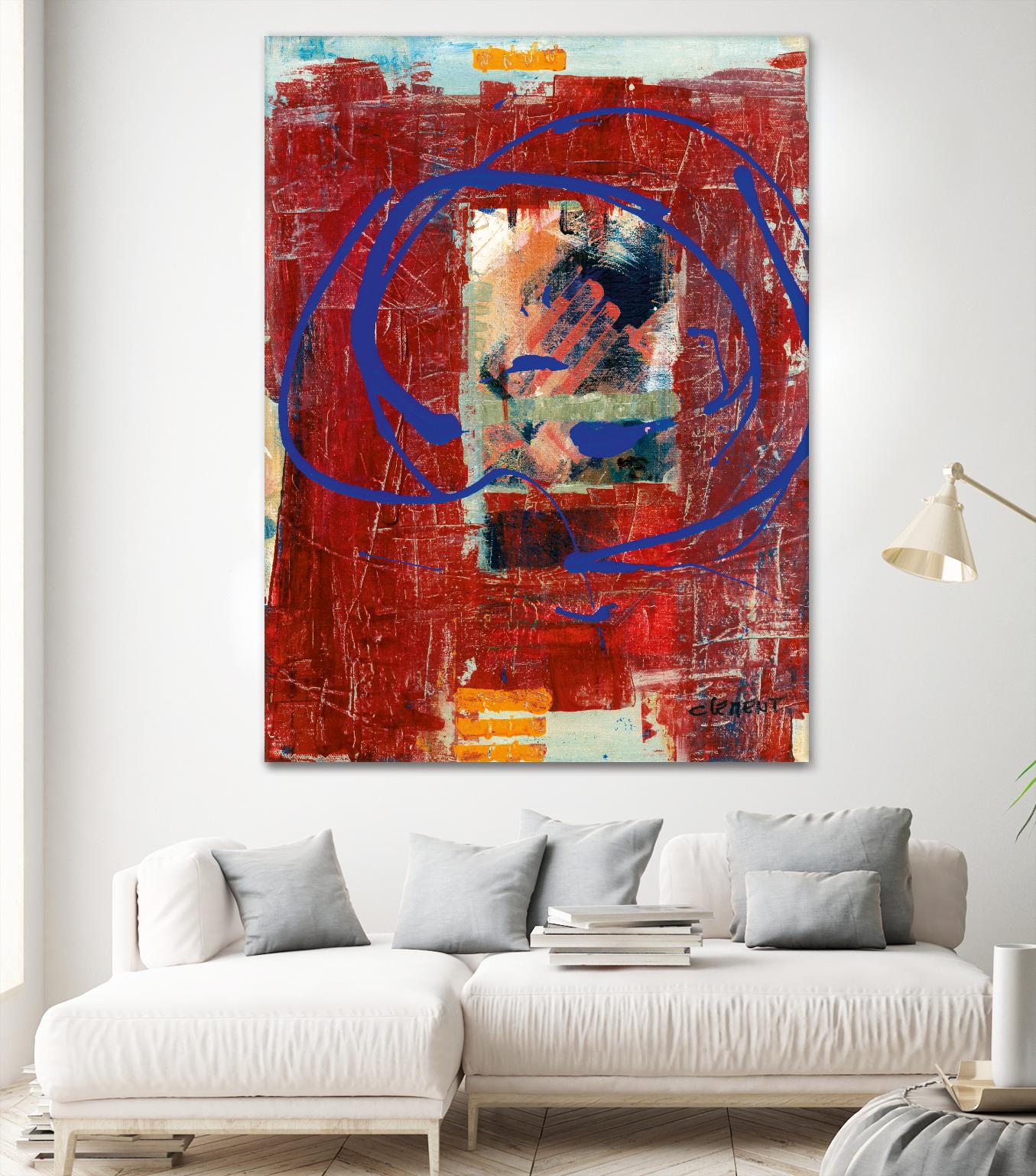 Bonheur by Jacques Clement on GIANT ART - blue abstract