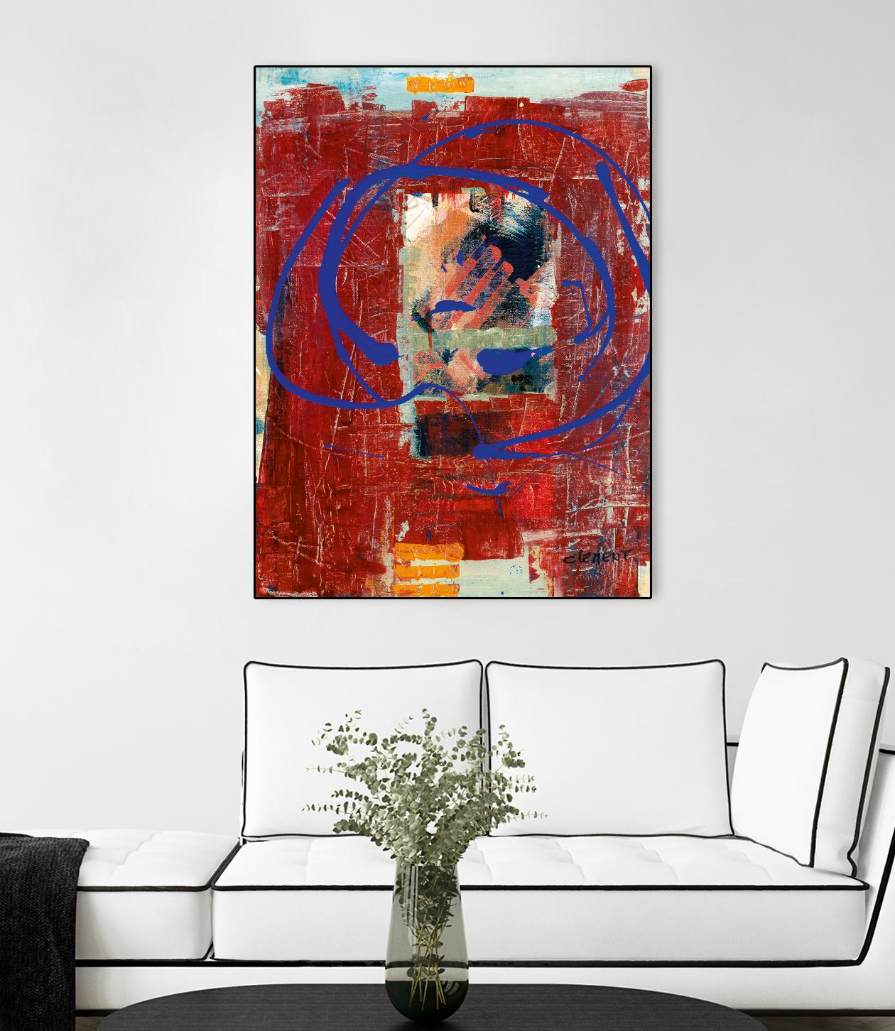 Bonheur by Jacques Clement on GIANT ART - blue abstract