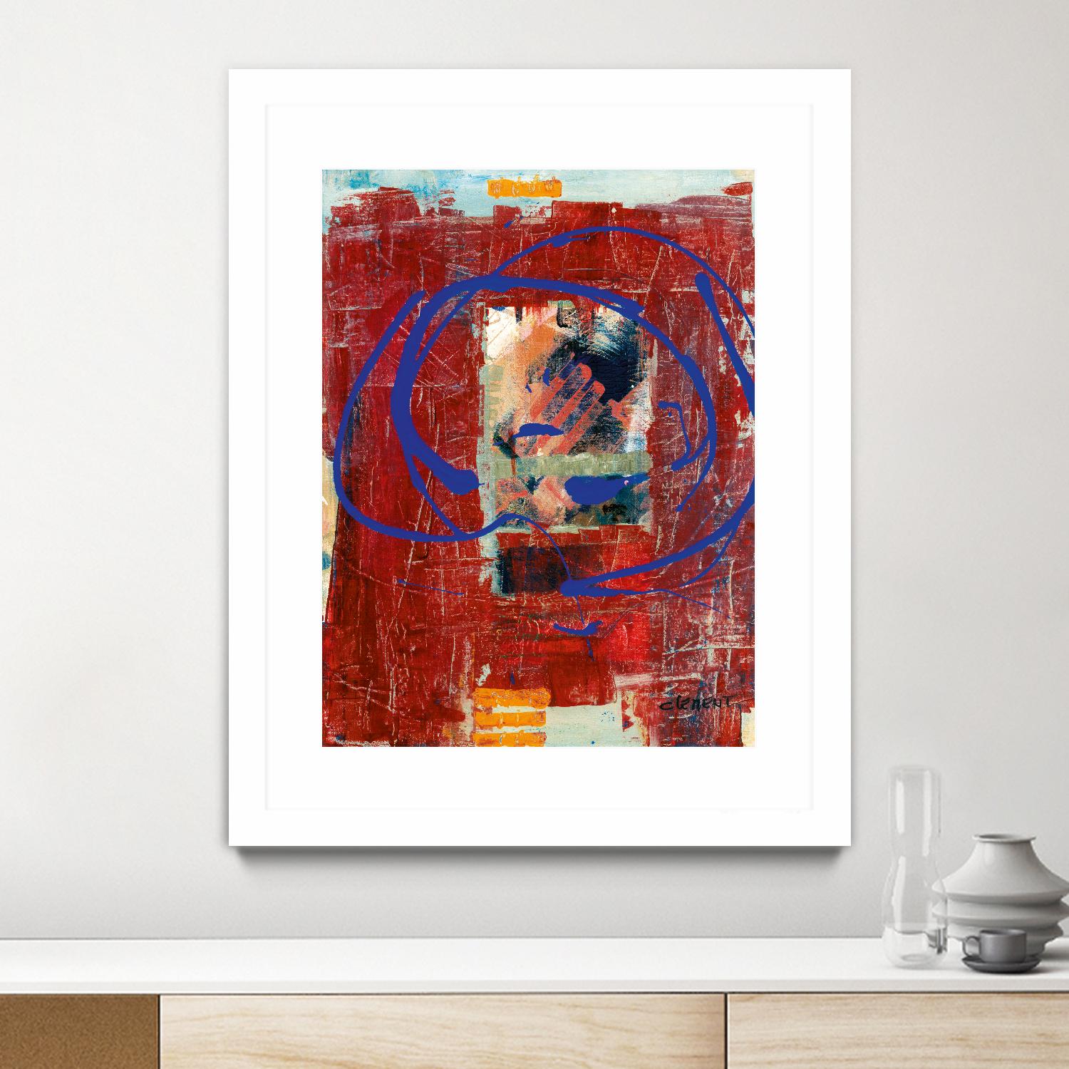 Bonheur by Jacques Clement on GIANT ART - red abstract artistes du québec