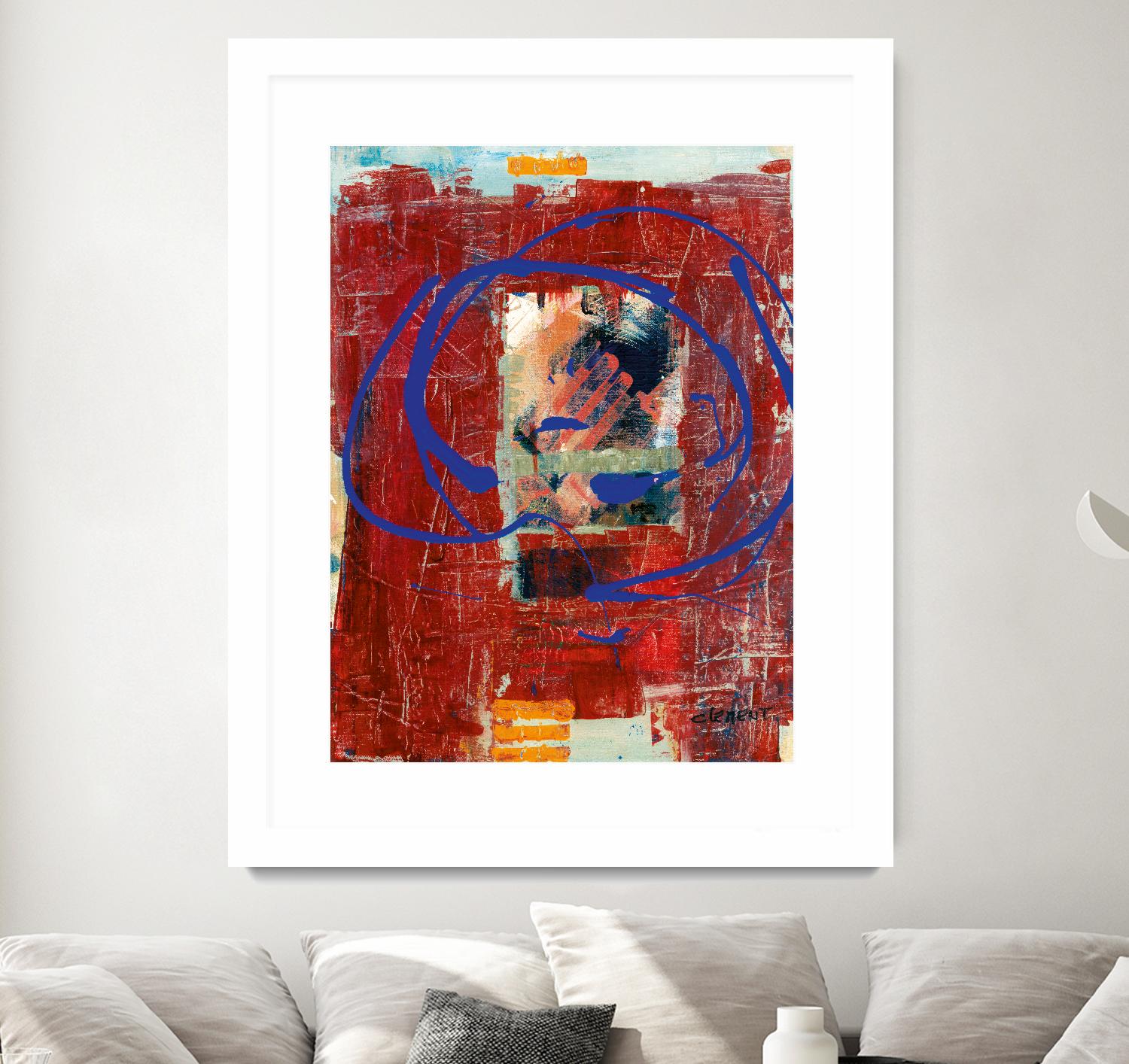 Bonheur by Jacques Clement on GIANT ART - red abstract artistes du québec