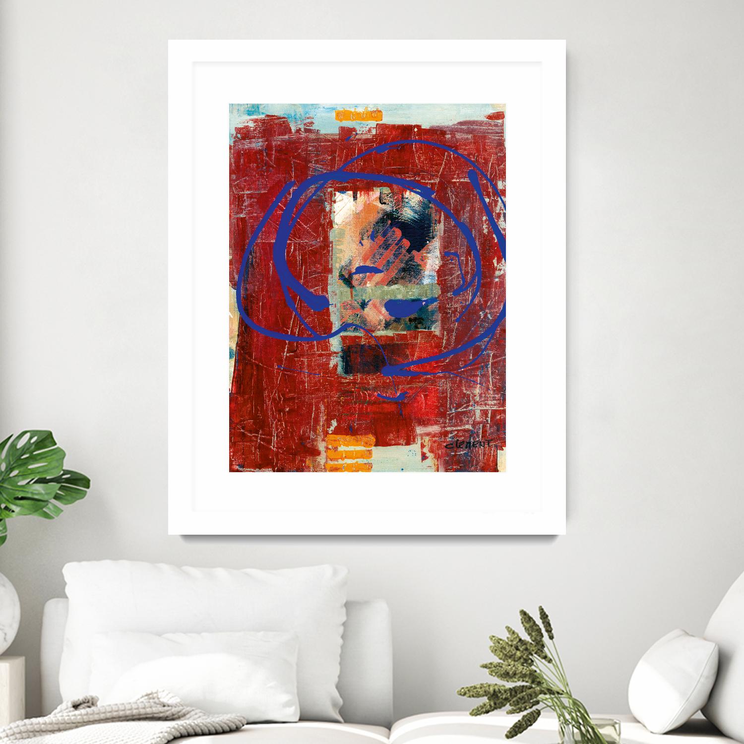 Bonheur by Jacques Clement on GIANT ART - red abstract artistes du québec