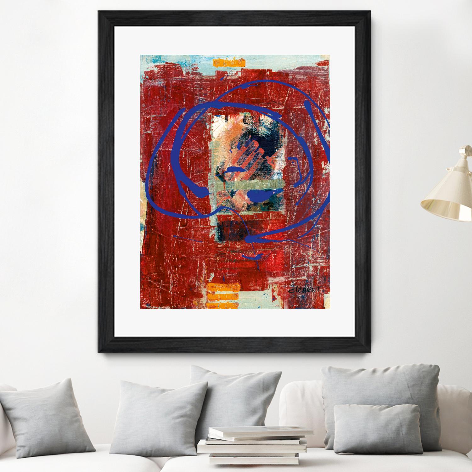 Bonheur by Jacques Clement on GIANT ART - red abstract artistes du québec