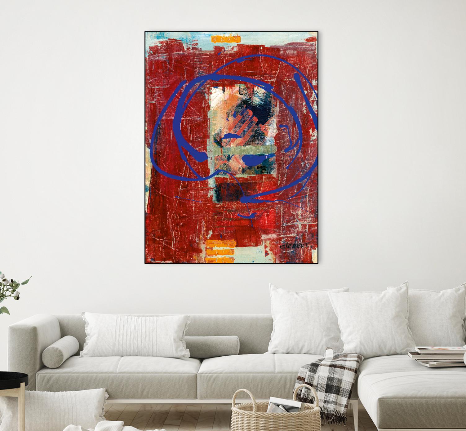 Bonheur by Jacques Clement on GIANT ART - blue abstract