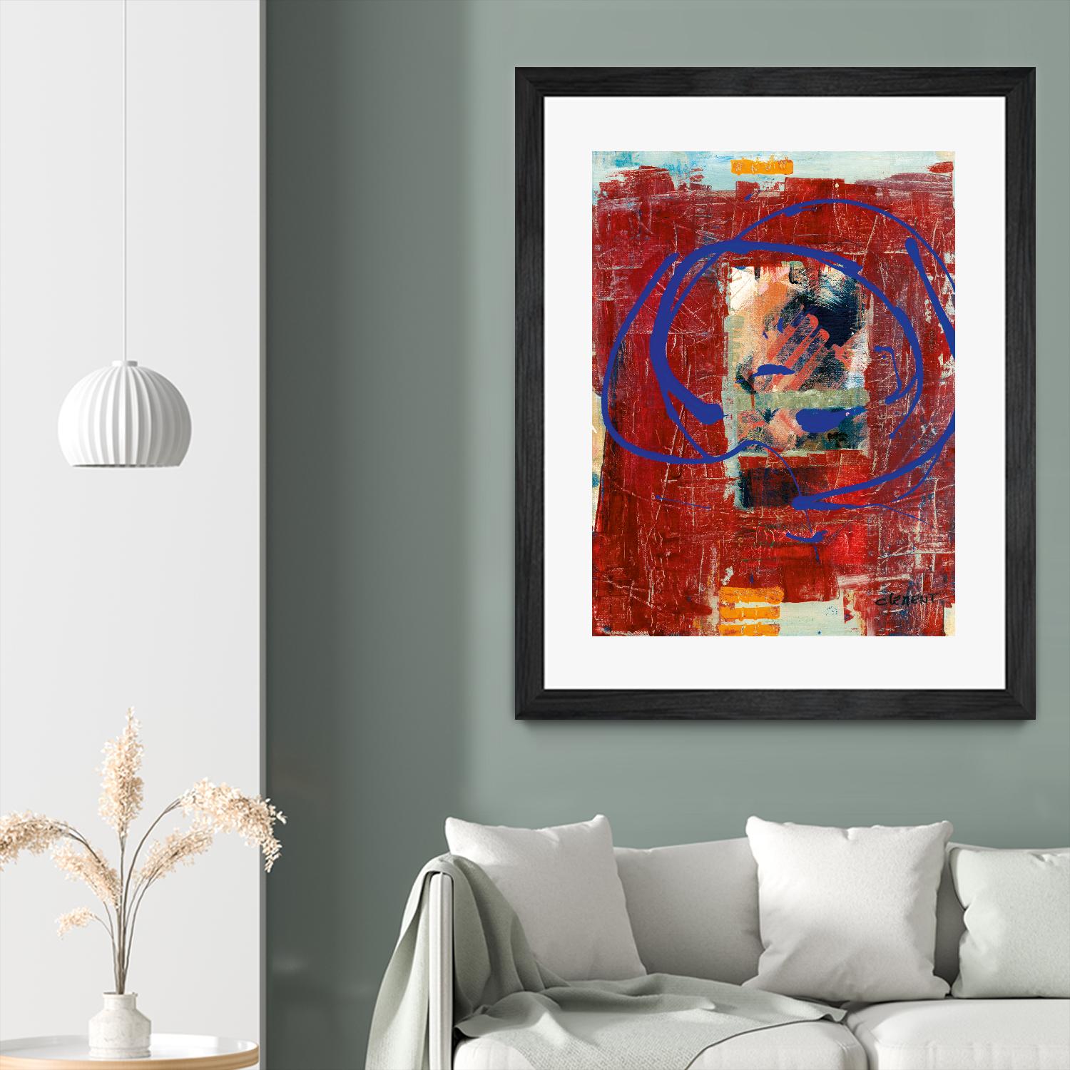 Bonheur by Jacques Clement on GIANT ART - red abstract artistes du québec