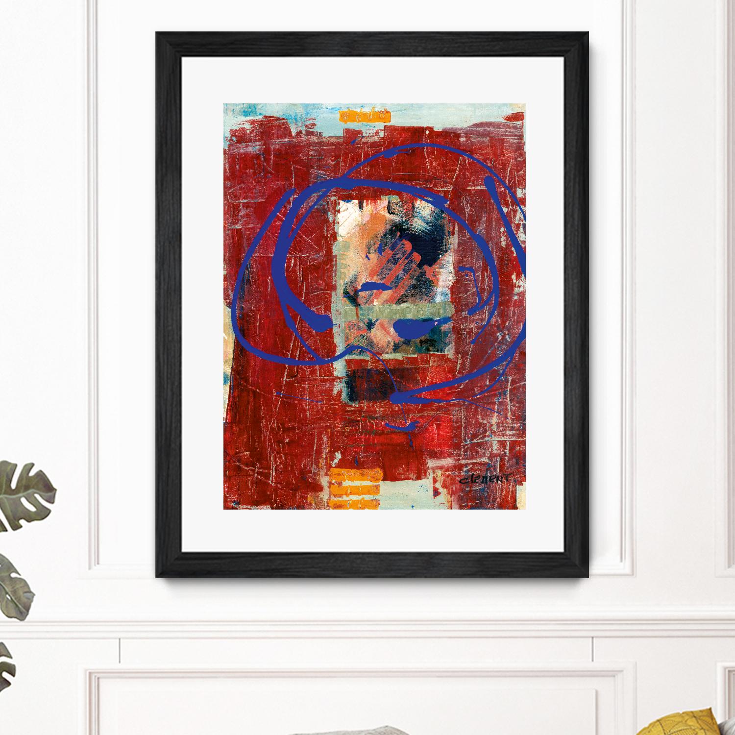 Bonheur by Jacques Clement on GIANT ART - red abstract artistes du québec