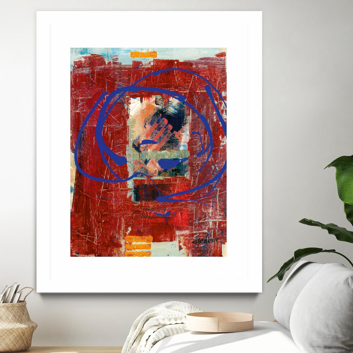 Bonheur by Jacques Clement on GIANT ART - red abstract artistes du québec