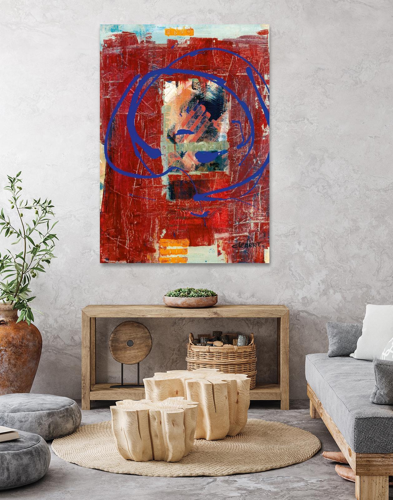 Bonheur by Jacques Clement on GIANT ART - red abstract artistes du québec