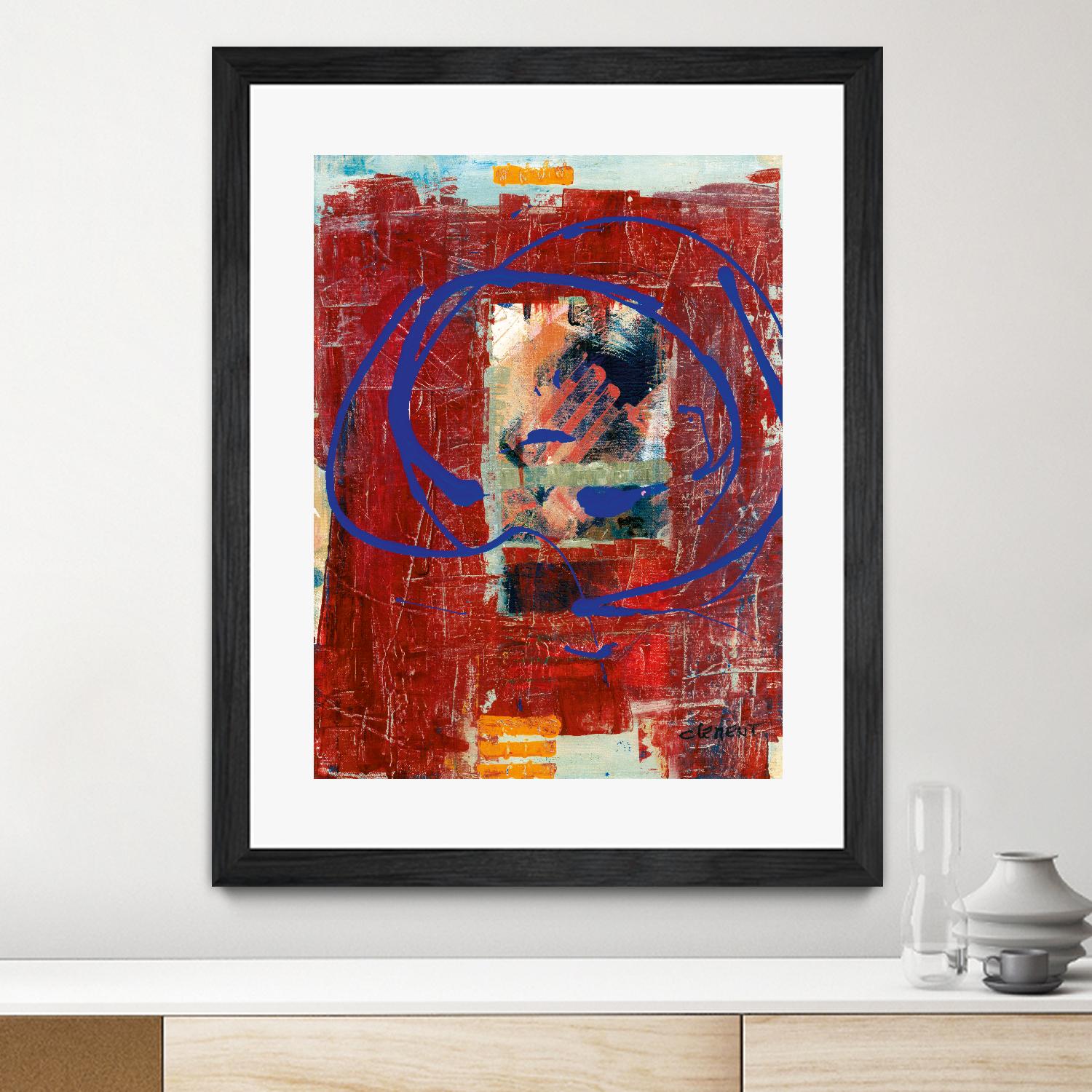 Bonheur by Jacques Clement on GIANT ART - red abstract artistes du québec