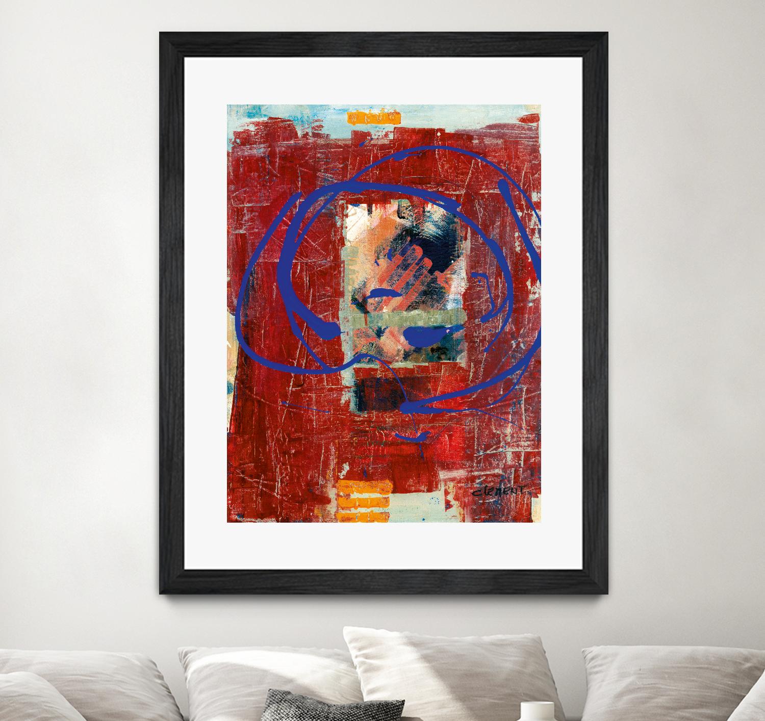 Bonheur by Jacques Clement on GIANT ART - red abstract artistes du québec