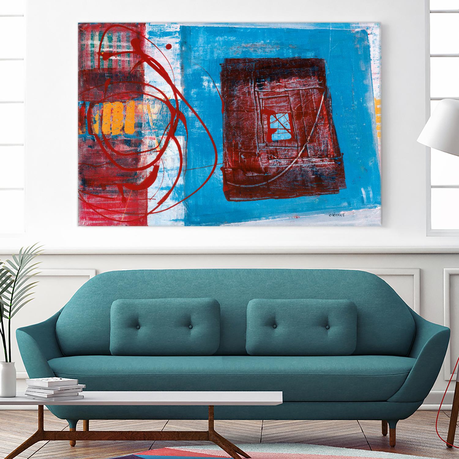 Enthousiasme by Jacques Clement on GIANT ART - blue abstract