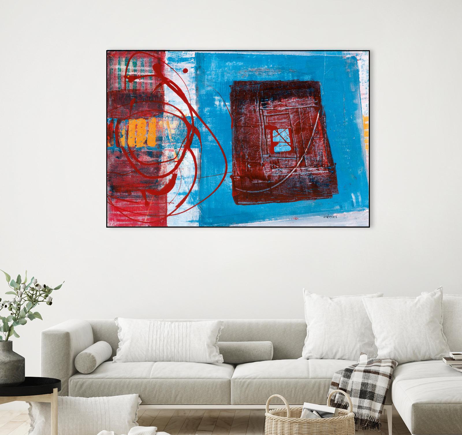 Enthousiasme by Jacques Clement on GIANT ART - blue abstract