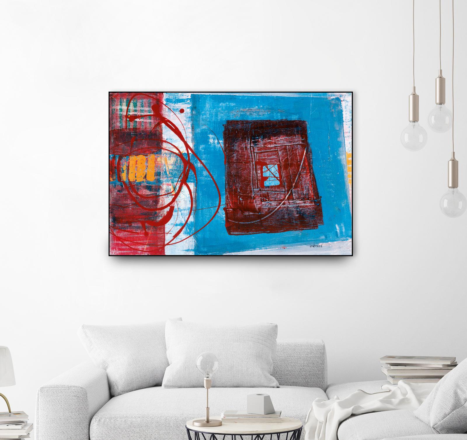 Enthousiasme by Jacques Clement on GIANT ART - blue abstract