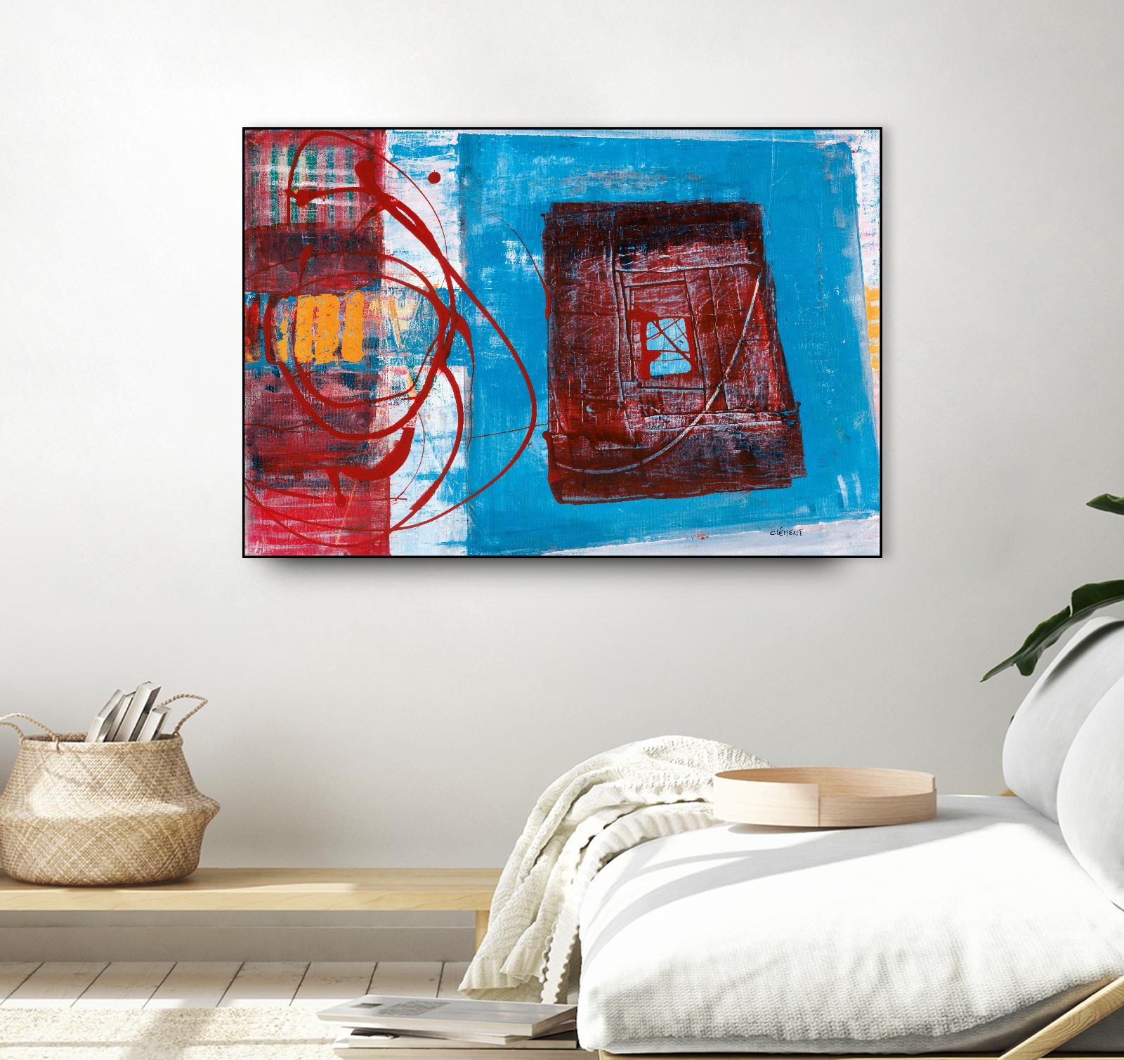 Enthousiasme by Jacques Clement on GIANT ART - blue abstract