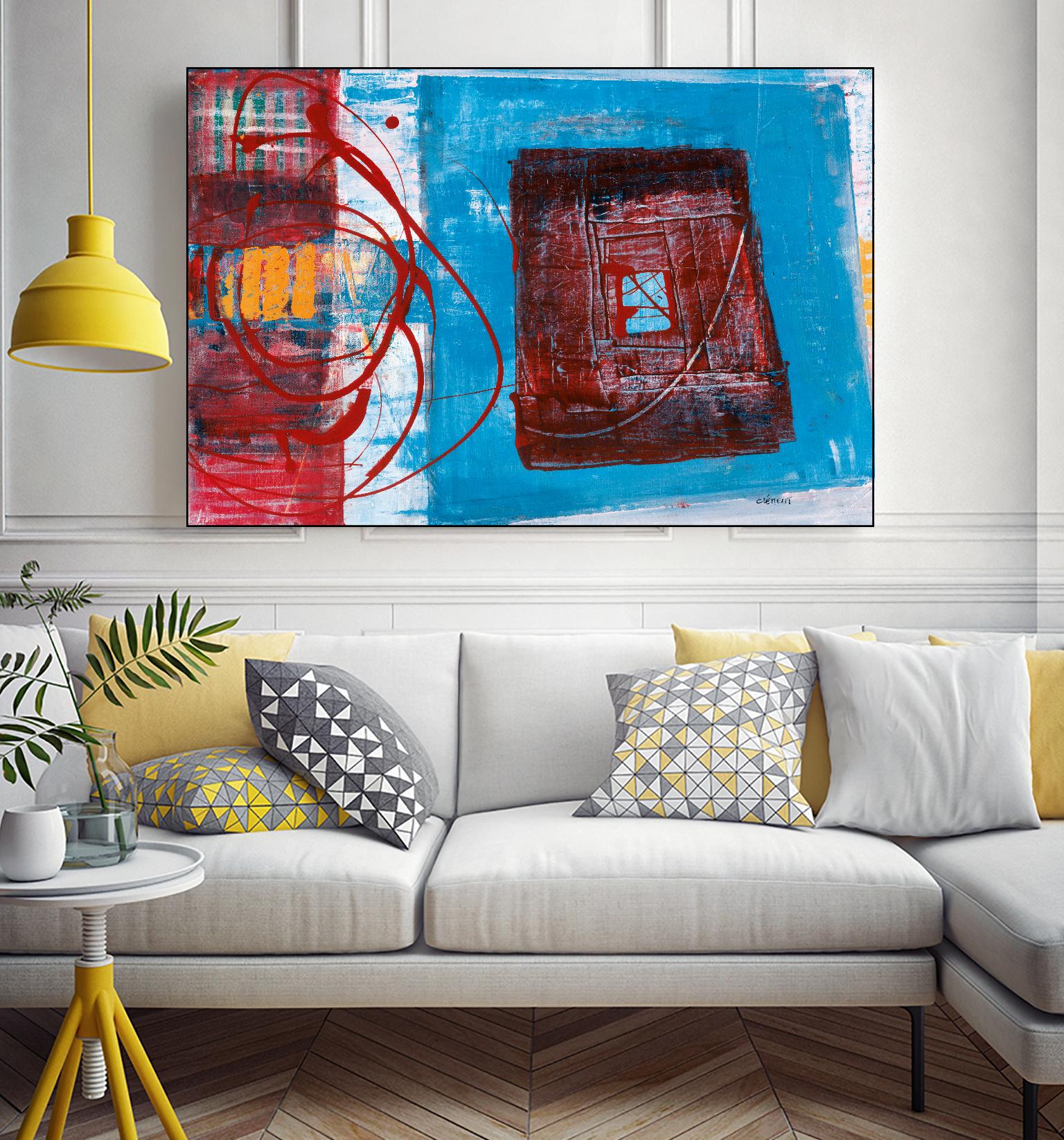 Enthousiasme by Jacques Clement on GIANT ART - blue abstract