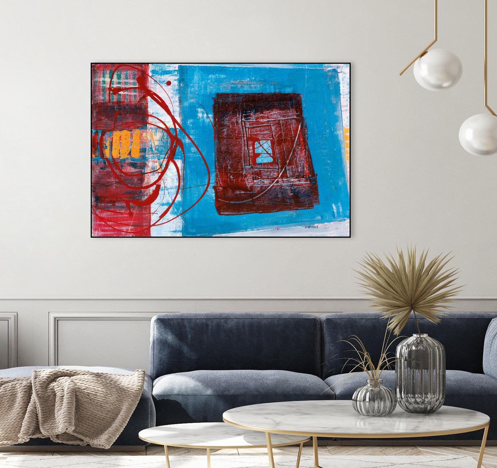 Enthousiasme by Jacques Clement on GIANT ART - blue abstract