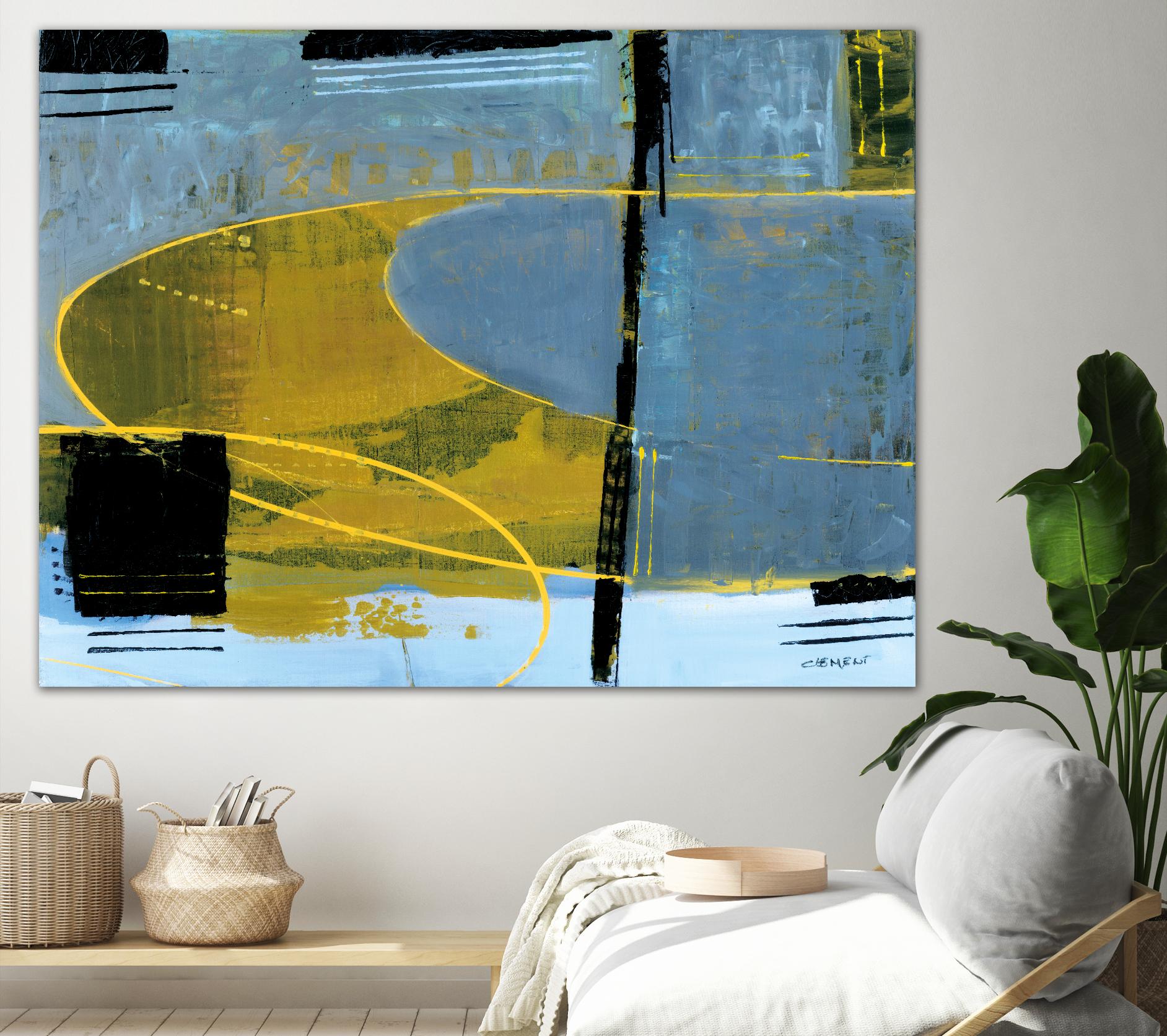 Exultation by Jacques Clement on GIANT ART - yellow abstract
