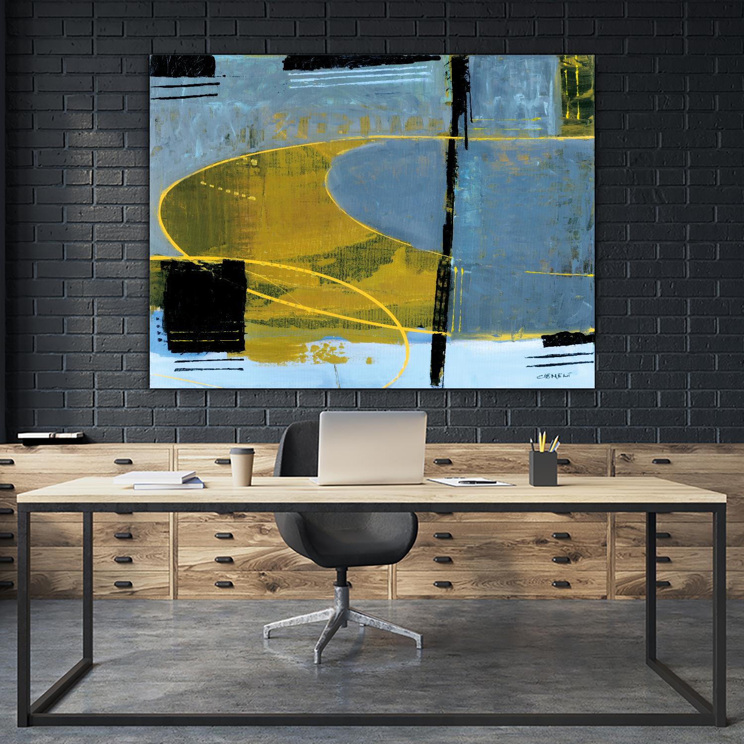 Exultation by Jacques Clement on GIANT ART - yellow abstract