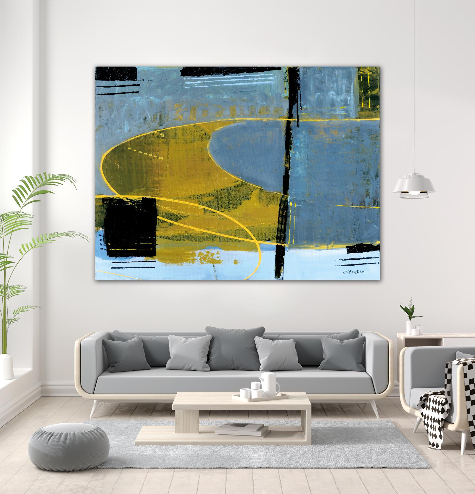 Exultation by Jacques Clement on GIANT ART - yellow abstract