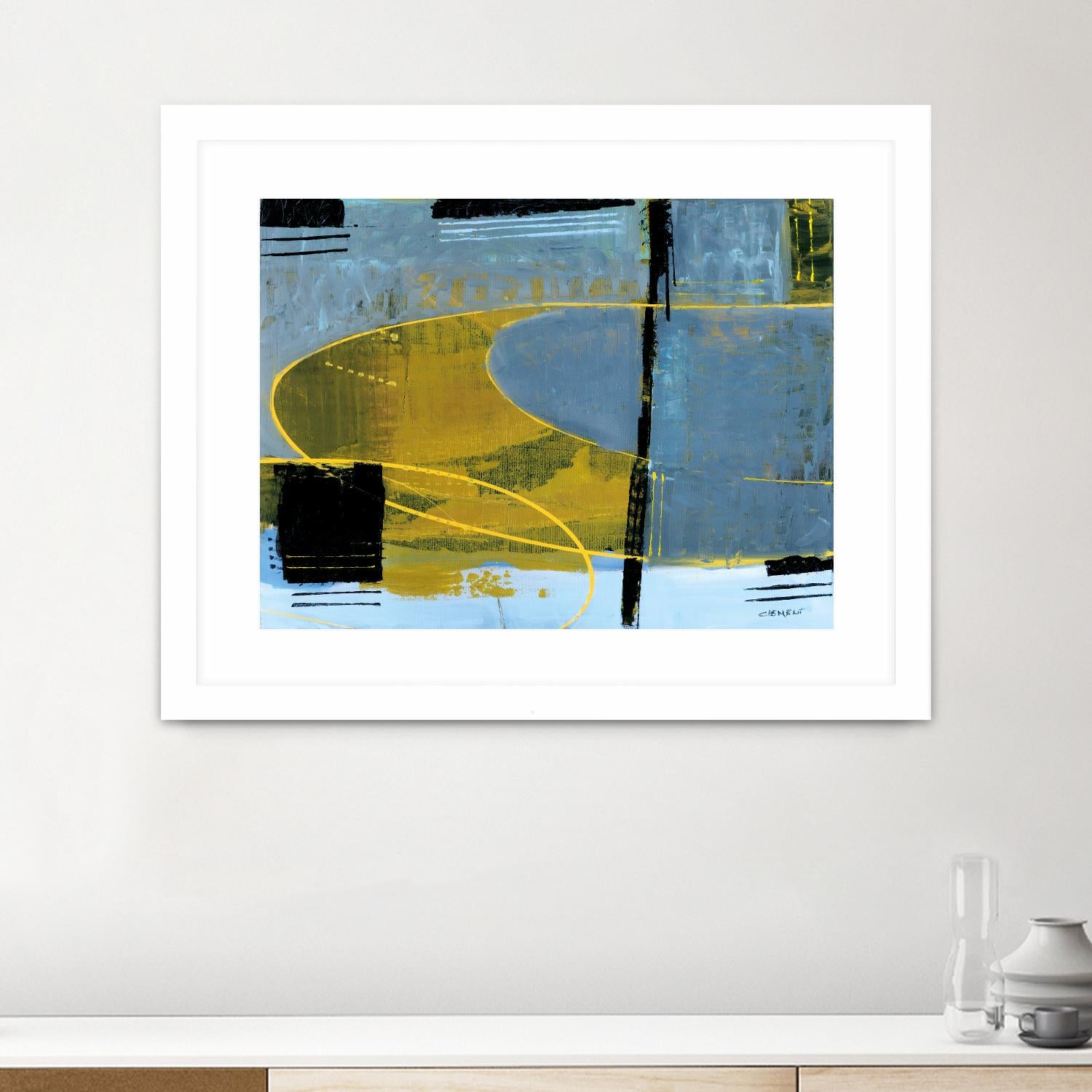 Exultation by Jacques Clement on GIANT ART - blue abstract