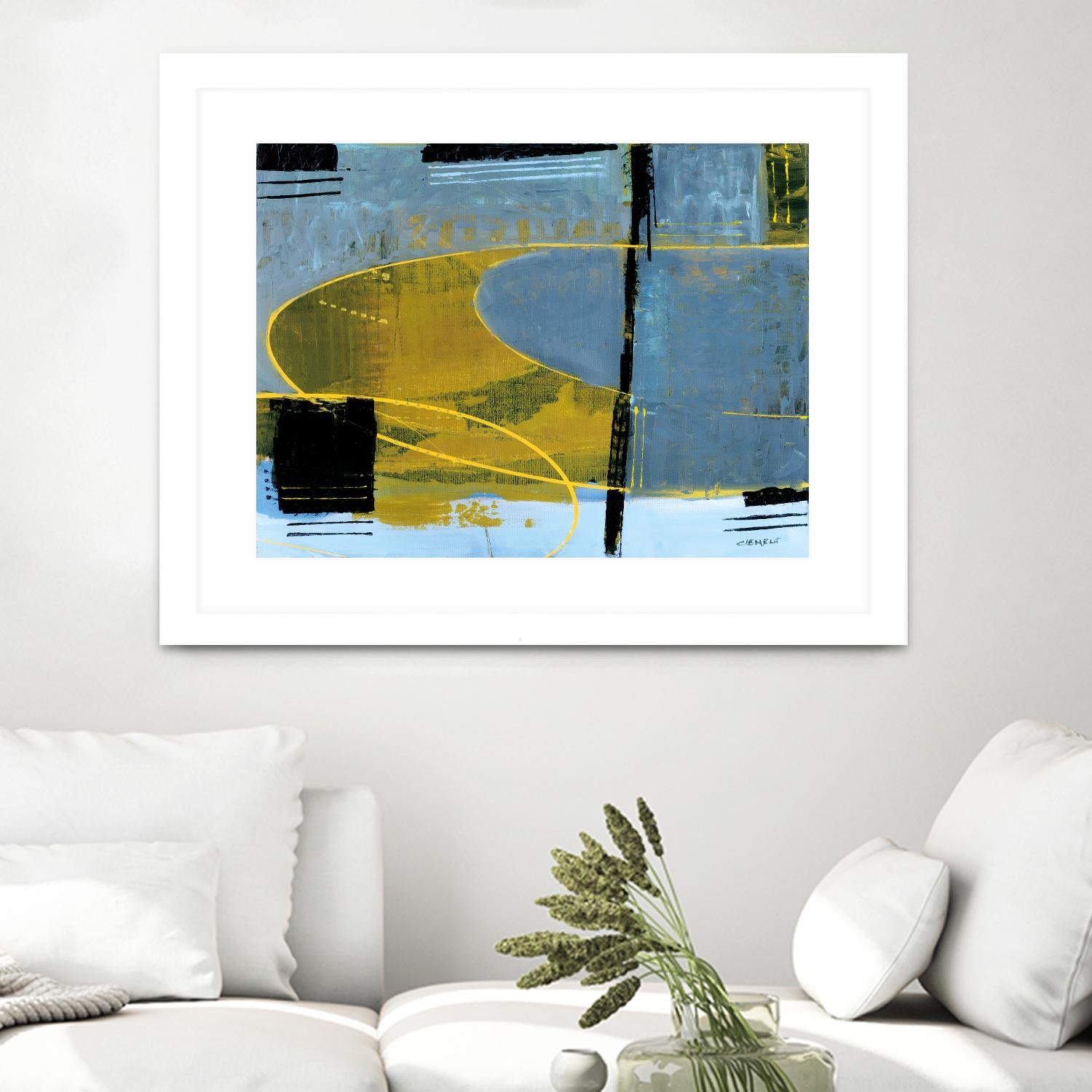 Exultation by Jacques Clement on GIANT ART - blue abstract