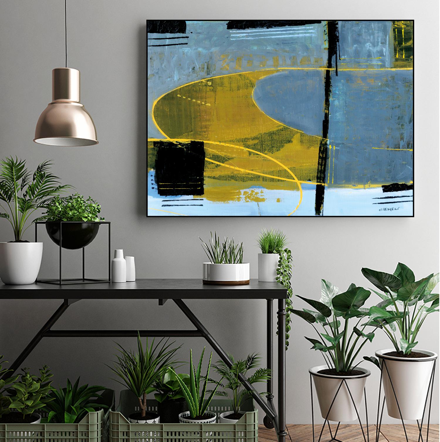 Exultation by Jacques Clement on GIANT ART - yellow abstract