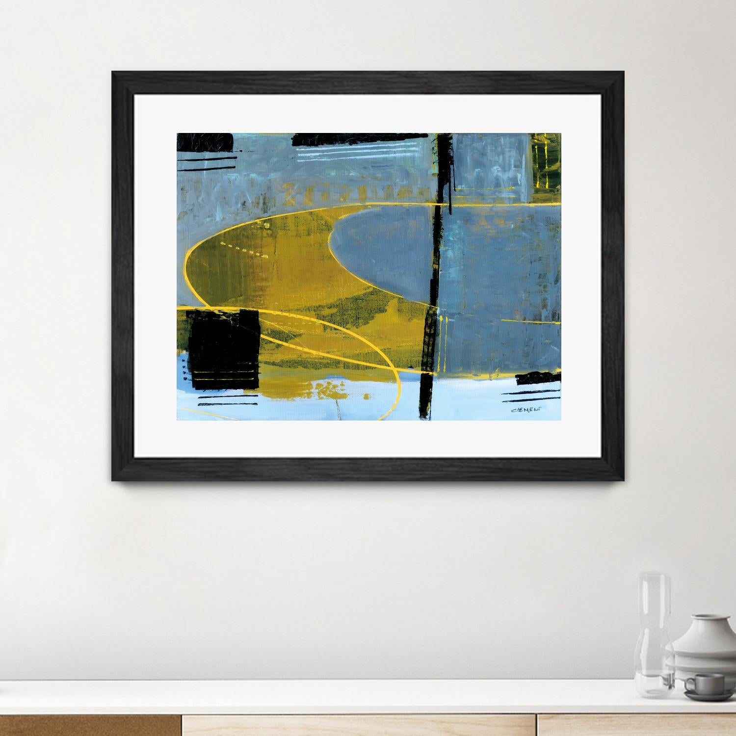 Exultation by Jacques Clement on GIANT ART - blue abstract