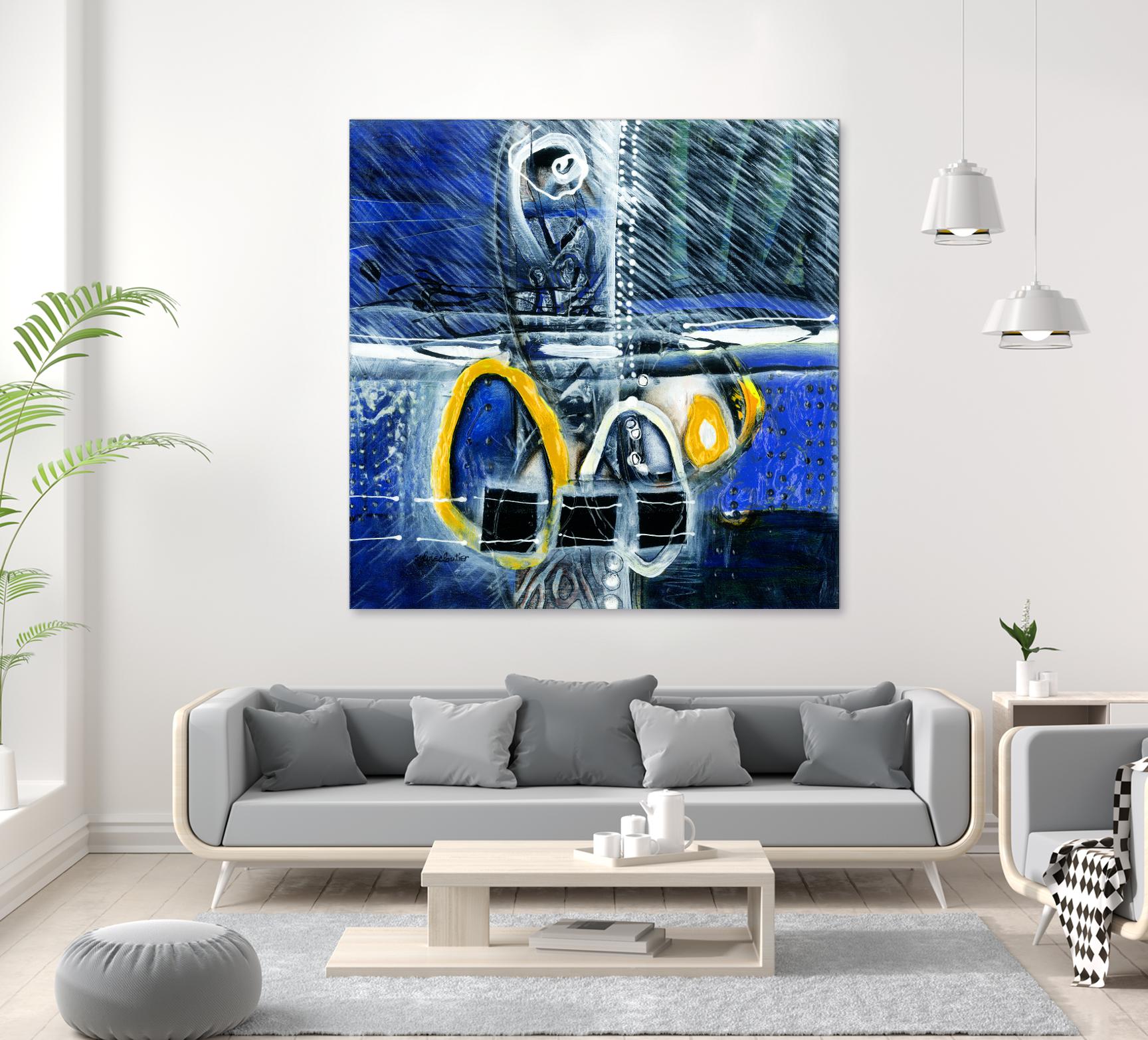 À déglacer by Sylvie Cloutier on GIANT ART - yellow abstract