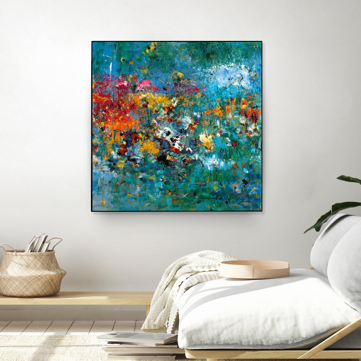 Carpe Diem 1 by Diane Lambin on GIANT ART - orange abstract fleurs abstraites