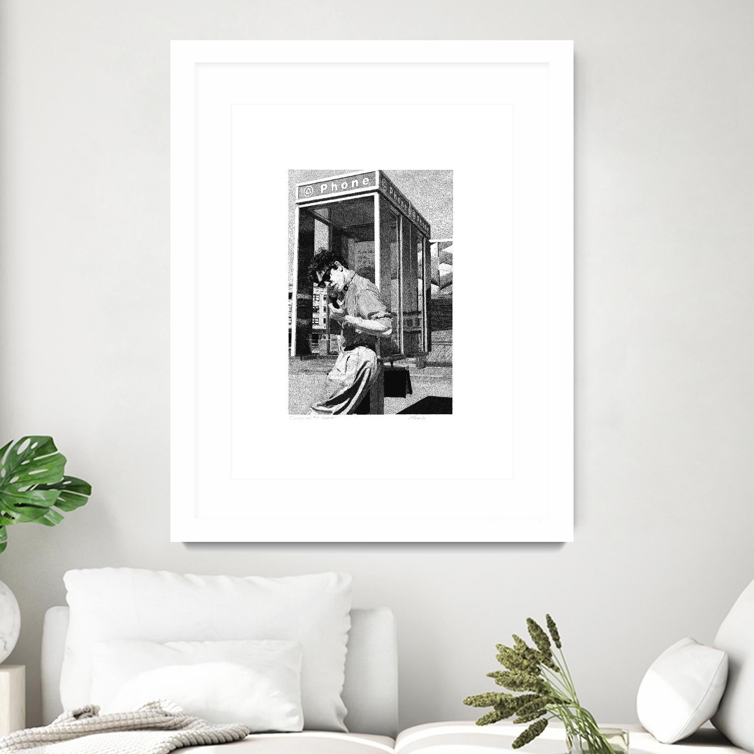 Receiver by Gill Alexander on GIANT ART - white black & white