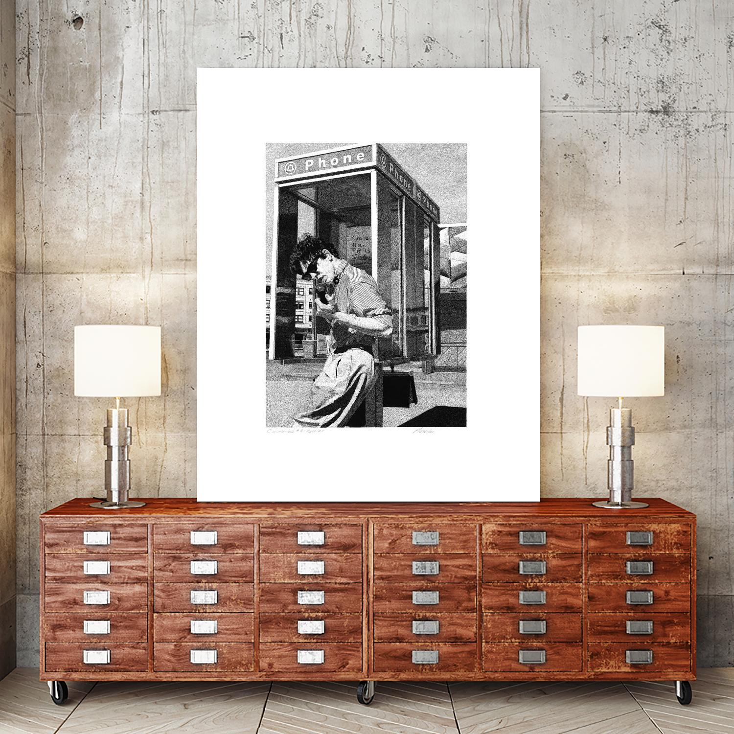 Receiver by Gill Alexander on GIANT ART - white black & white