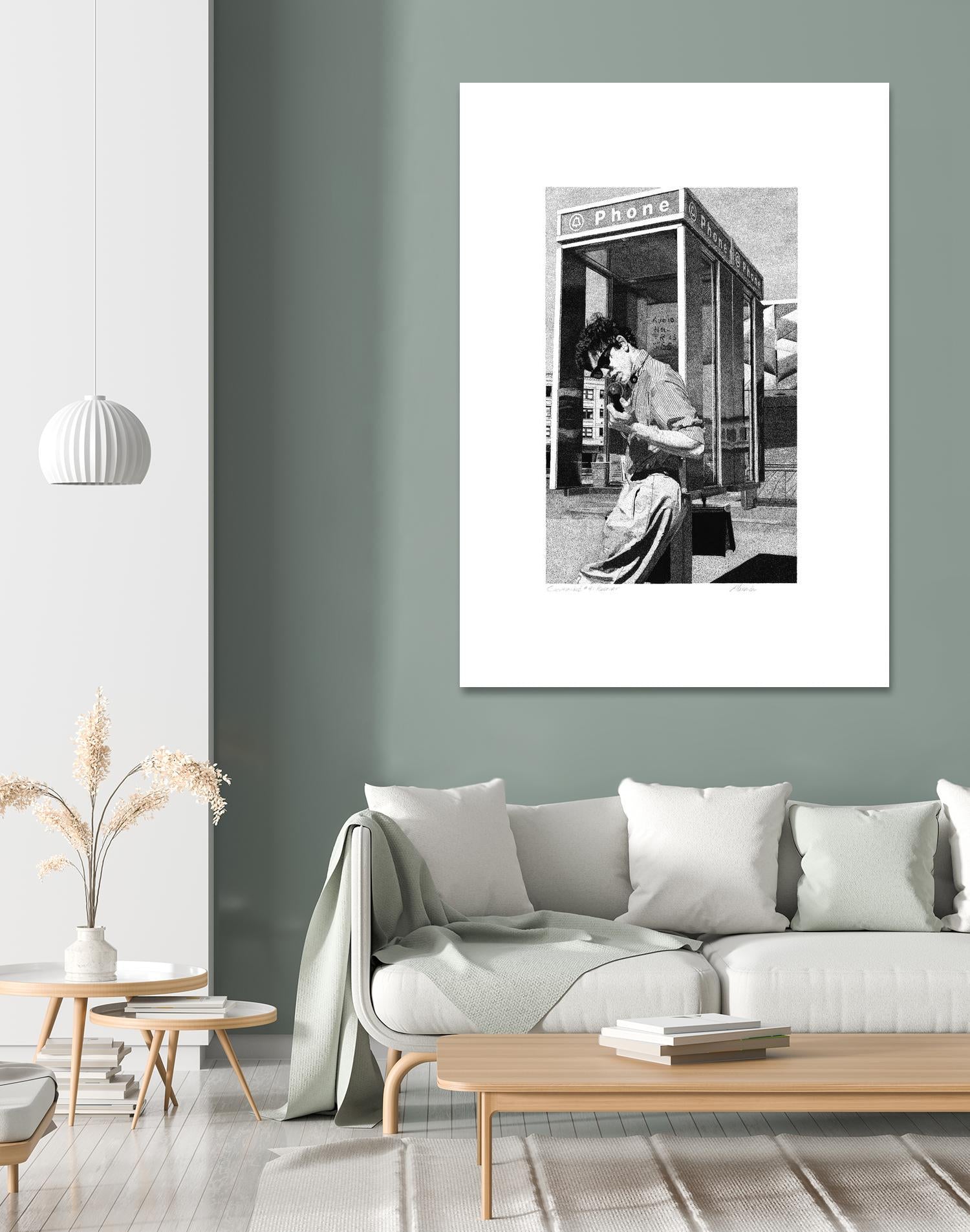 Receiver by Gill Alexander on GIANT ART - white black & white