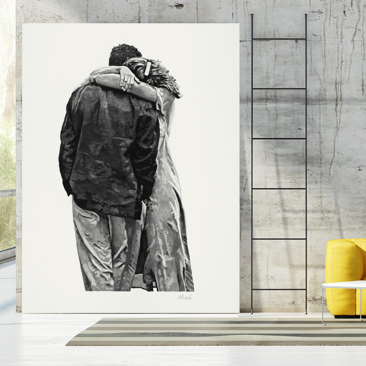 Peter & Rebecca by Gill Alexander on GIANT ART - white men and women