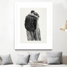 Peter & Rebecca by Gill Alexander on GIANT ART - white black & white couple