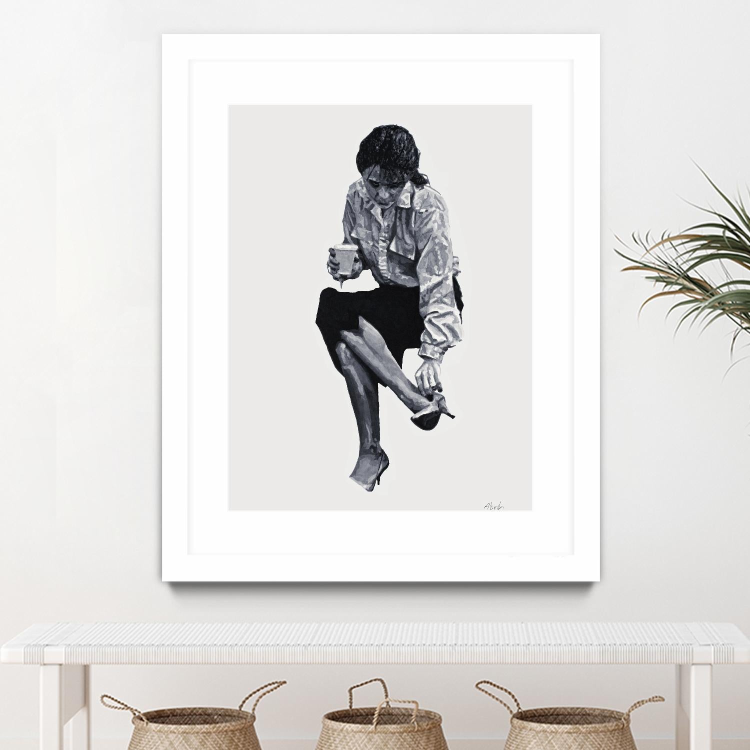 Annie by Gill Alexander on GIANT ART - white black & white woman