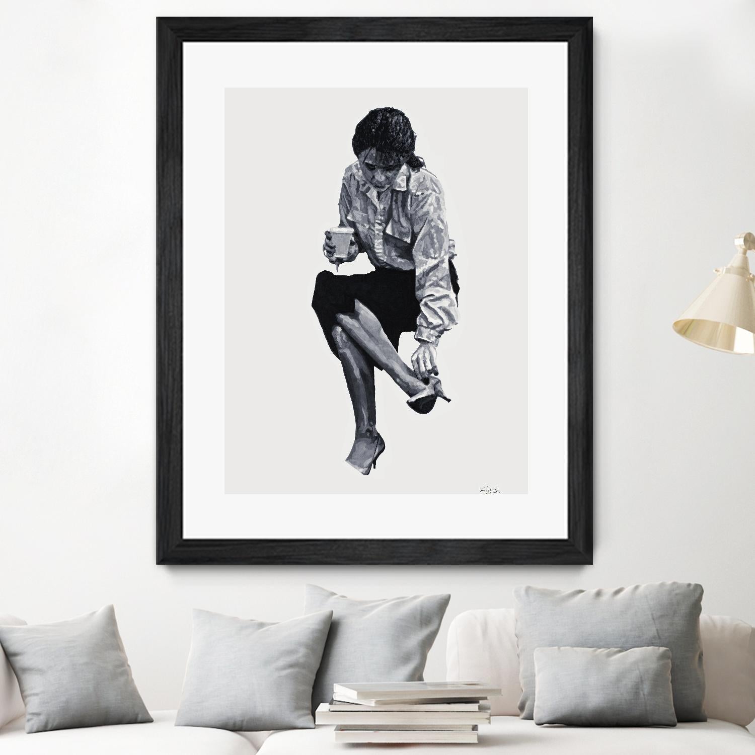 Annie by Gill Alexander on GIANT ART - white black & white woman