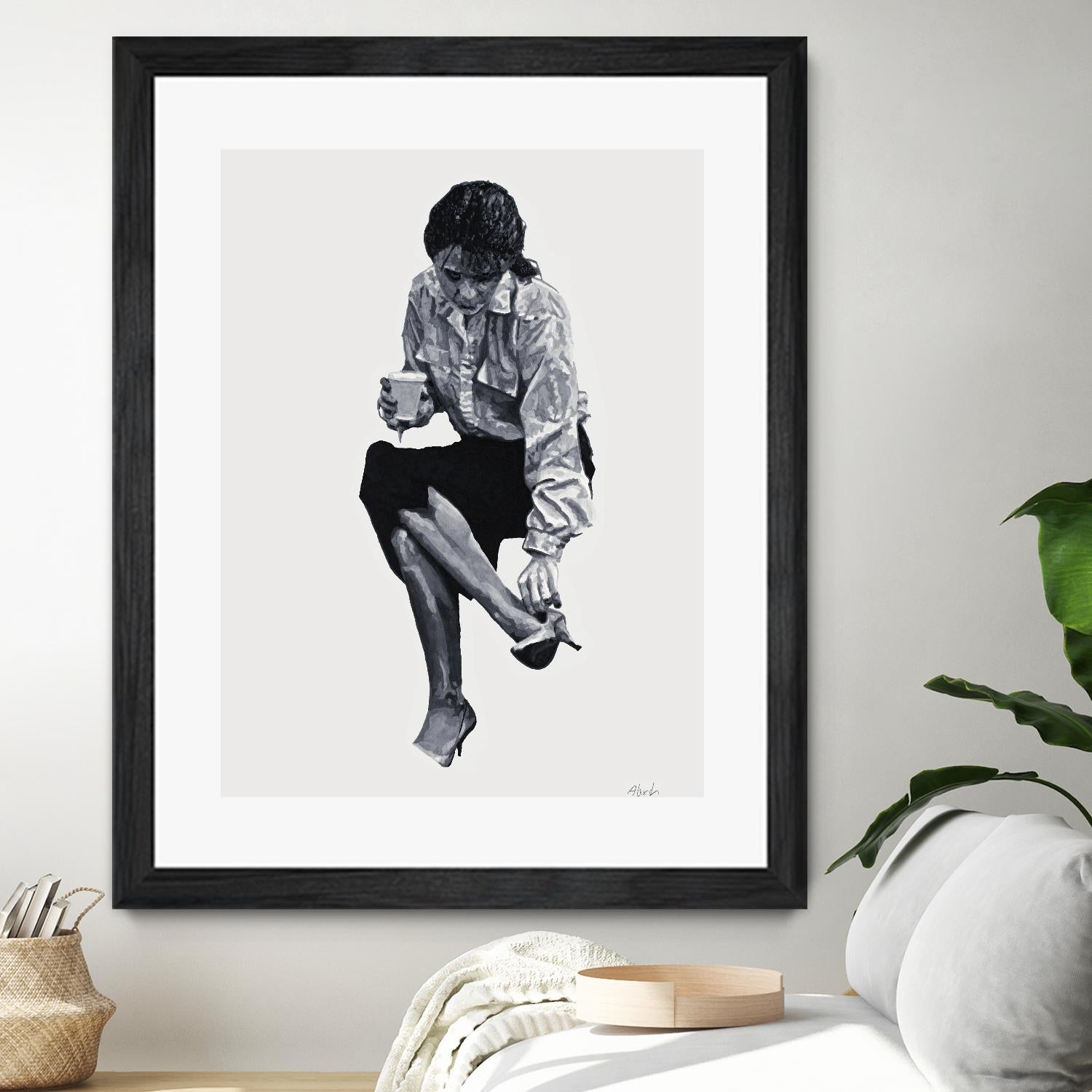 Annie by Gill Alexander on GIANT ART - white black & white woman