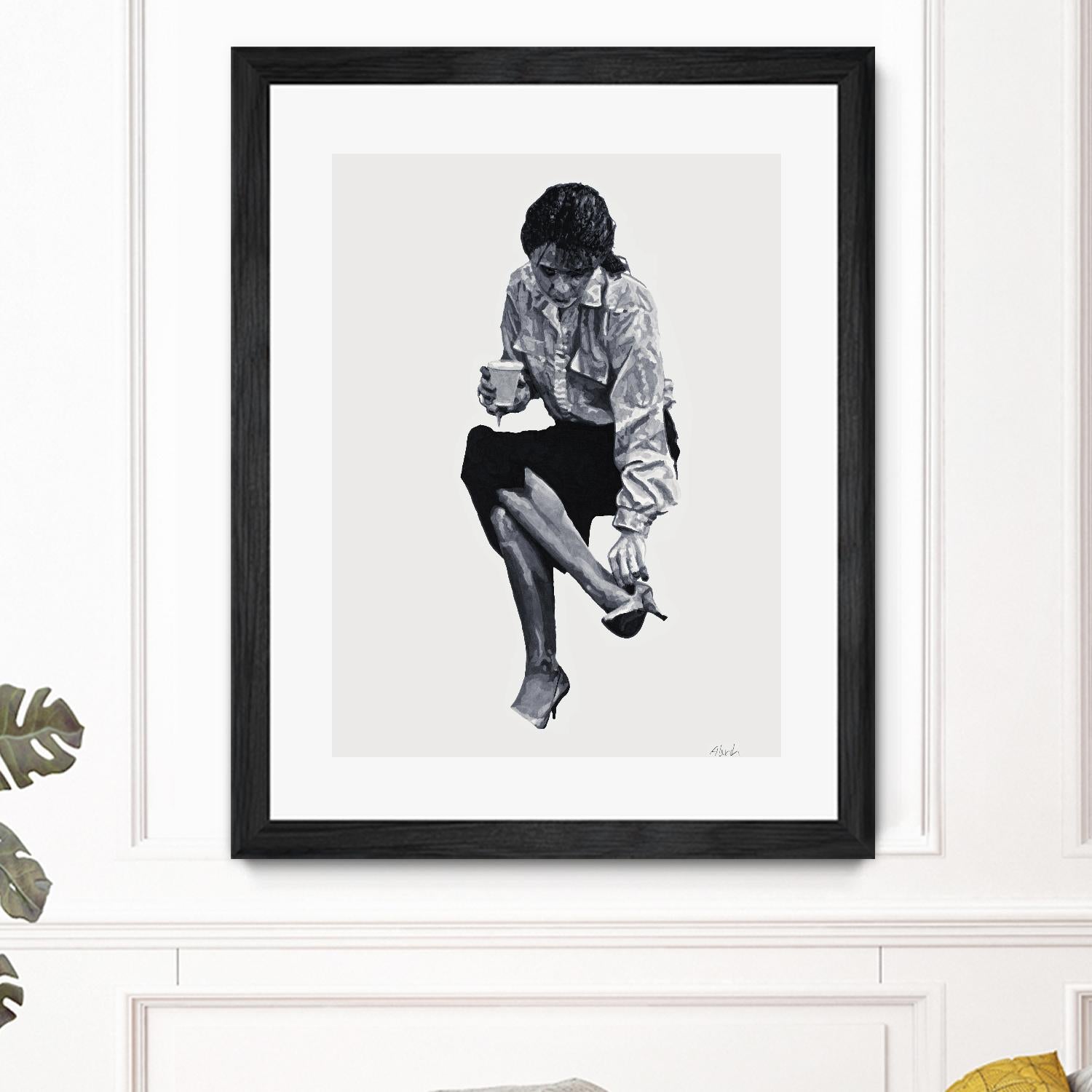 Annie by Gill Alexander on GIANT ART - white black & white woman