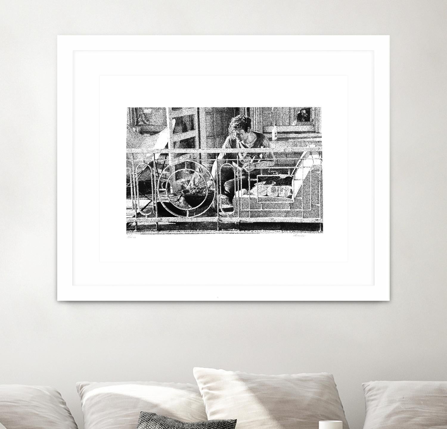 Grill by Gill Alexander on GIANT ART - white black & white