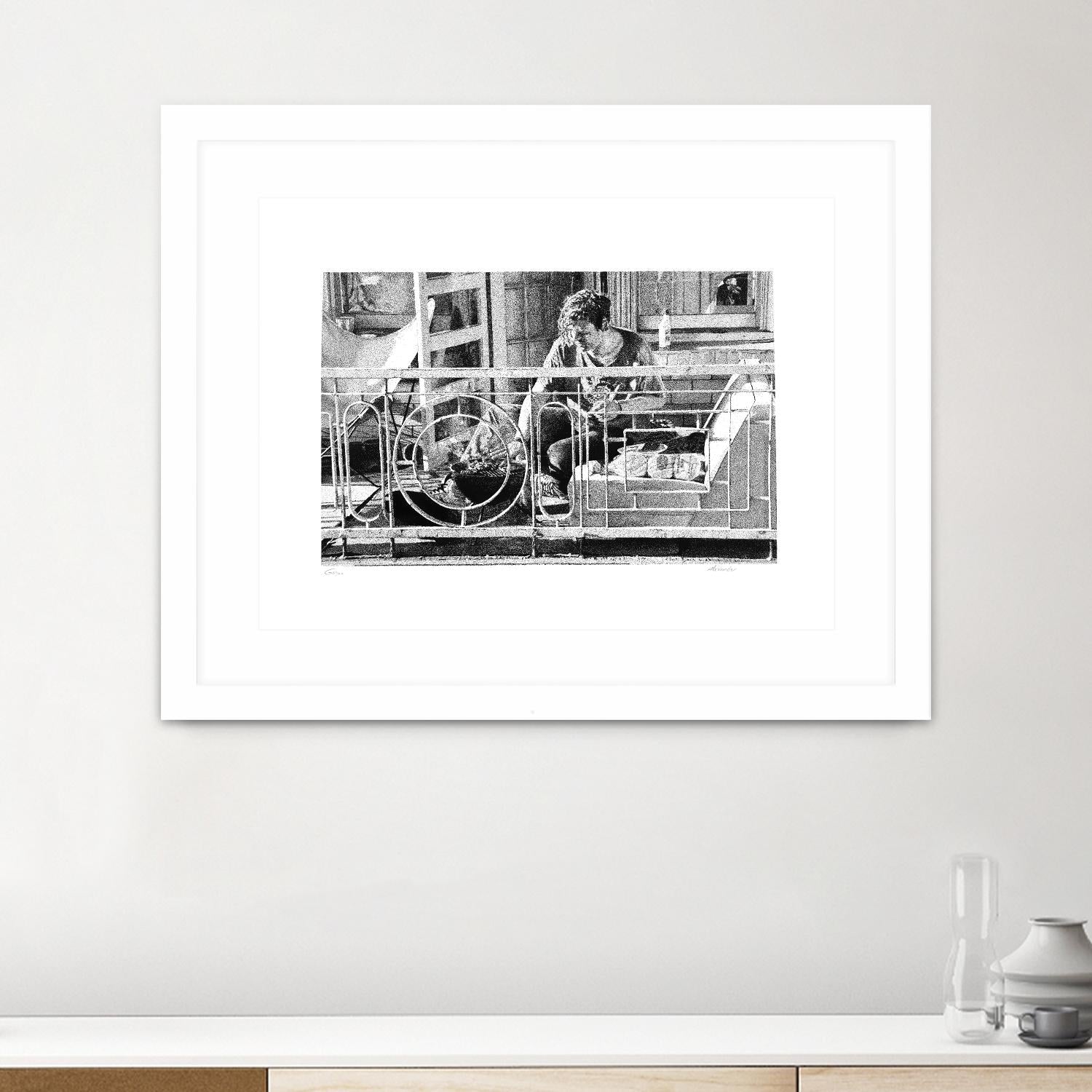 Grill by Gill Alexander on GIANT ART - white black & white