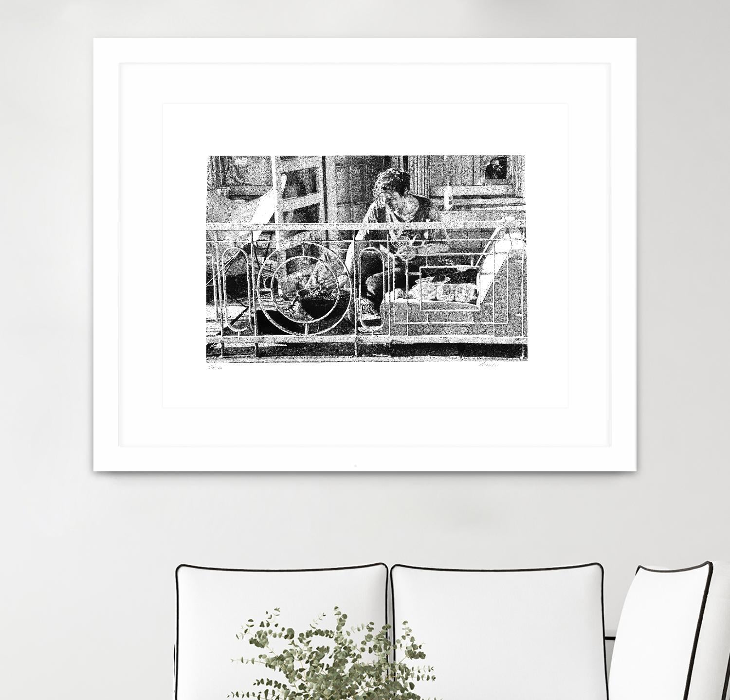 Grill by Gill Alexander on GIANT ART - white black & white