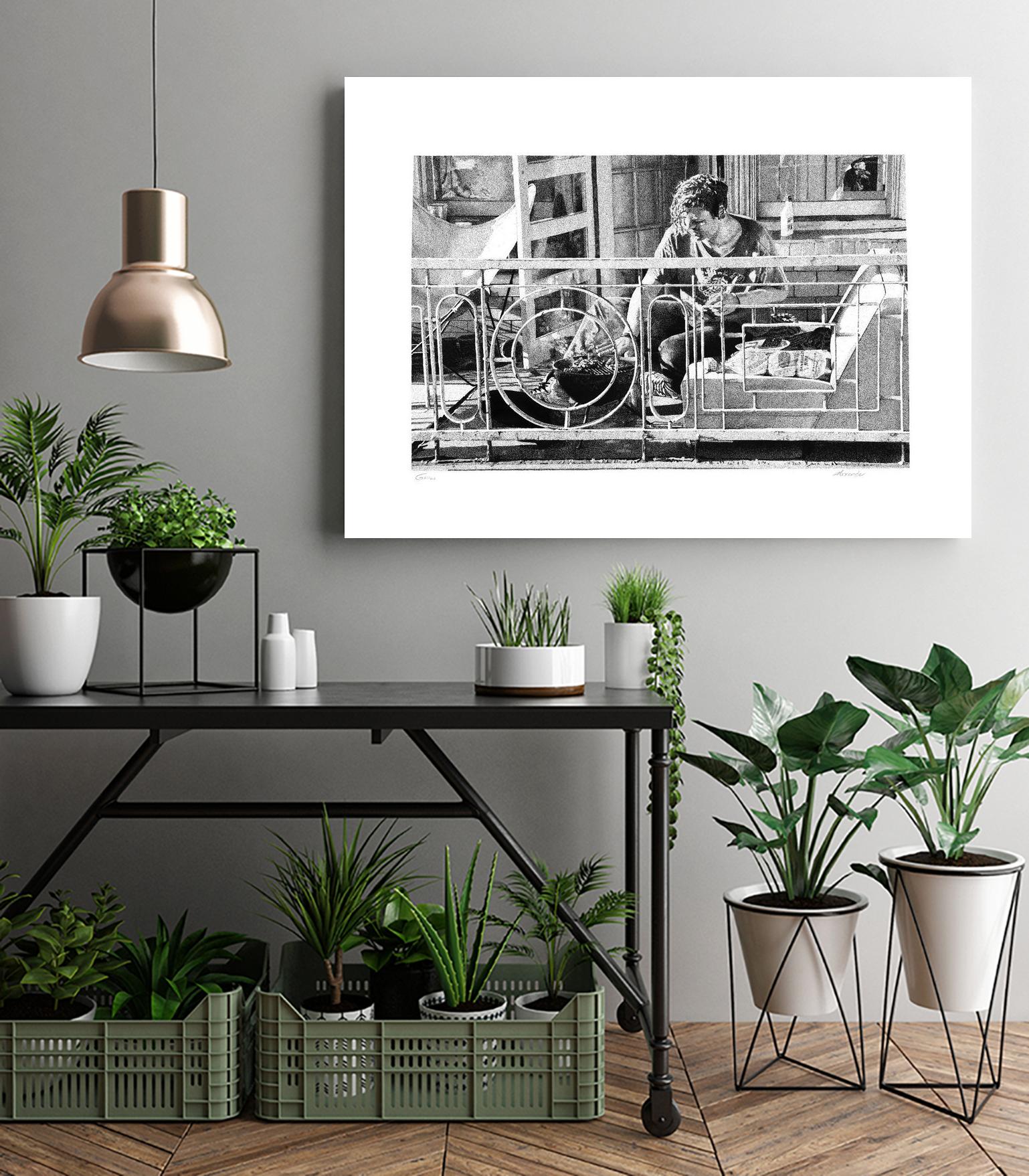 Grill by Gill Alexander on GIANT ART - white black & white