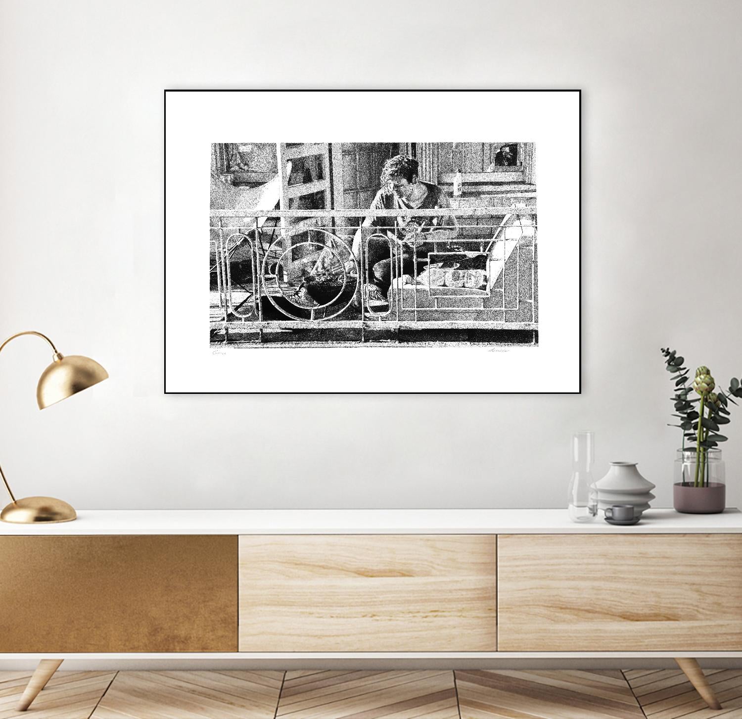 Grill by Gill Alexander on GIANT ART - white men and women